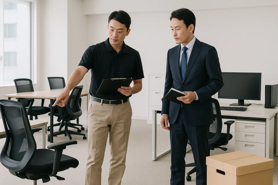 オフィス移転前の什器査定(イメージ)