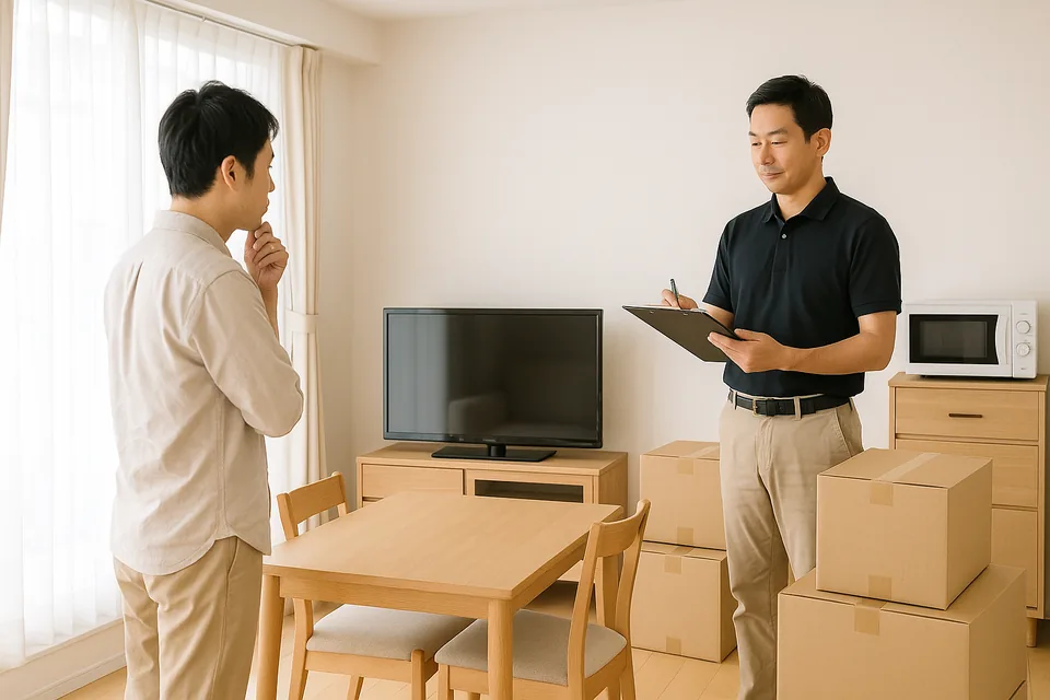 引越し前の査定の様子(イメージ)