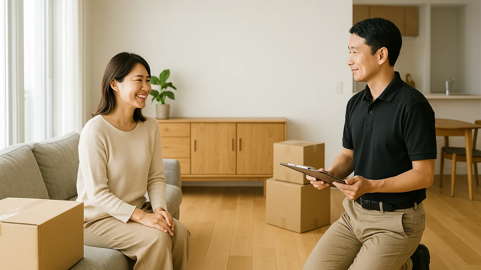 整理を終えて新生活の準備が整った新居（イメージ）