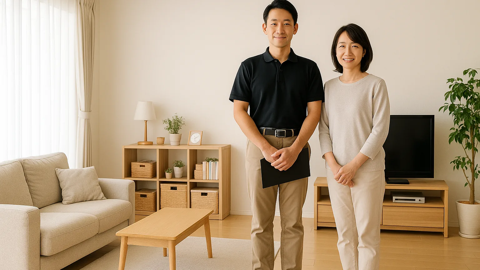 整理の相談を終えて安心した様子(イメージ)