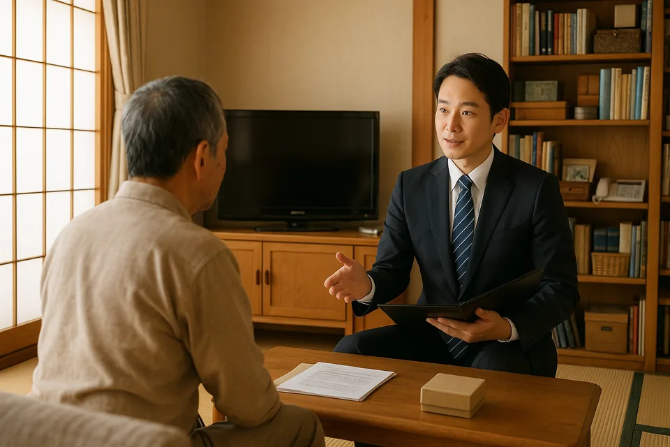 相続した実家での家財相談(イメージ)