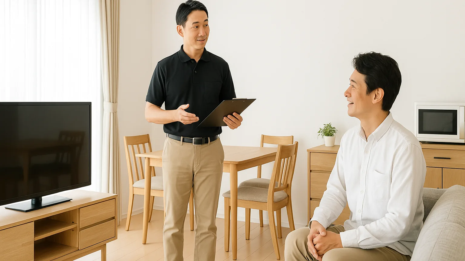 ご自宅での出張査定の様子（イメージ）
